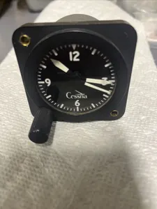 Cessna Aircraft Clock Indicator S-1317-N2, For Parts